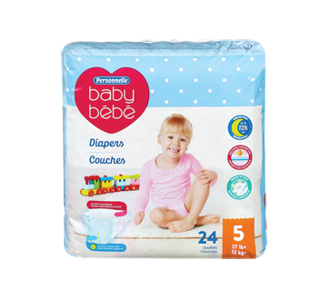 Diapers Jumbo Size 5 27 Lb 24 Units Personnelle Baby Diaper Jean Coutu