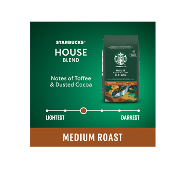 Image 4 of product Starbucks - House Blend Ground Coffee, Medium Roast, 340 g