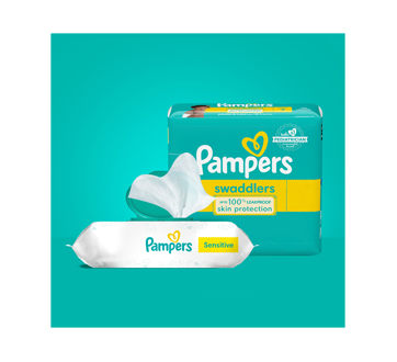 Image 3 of product Pampers - Sensitive Wipes, Fragrance Free, 168 units