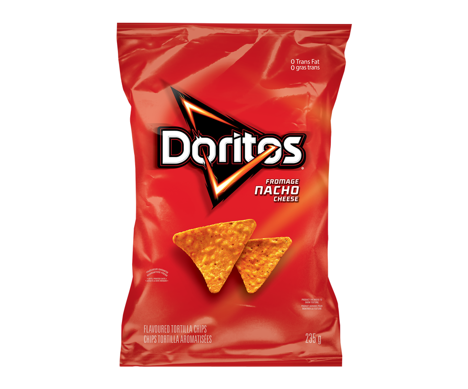 Flavoured Tortilla Chips, Nacho Cheese, 235 g – Doritos : Chips and ...