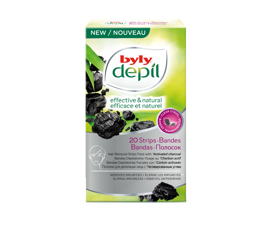 Depil Activated Charcoal Depilatory Facial Strips 20 Units – Byly