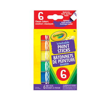 Washable Paint Sticks, 6 units