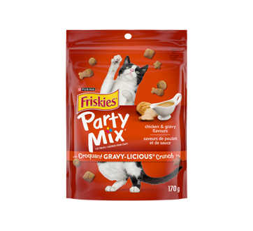 Party Mix Cat Treats Gravy licious Crunch 170 g Friskies Canned food Jean Coutu