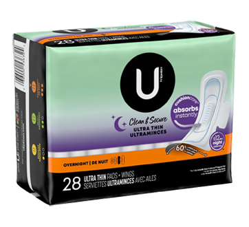 Balance Ultra Thin Overnight Pads with Wings Sized for Teens, 24