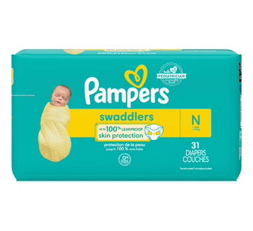 Pampers Swaddlers Newborn Diapers, Size N, 31 units