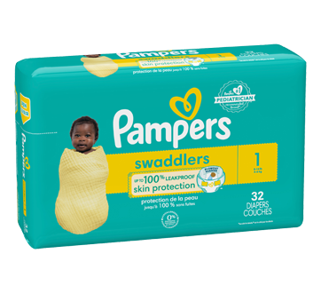 Pampers Swaddlers Newborn Diapers, Size 1, 32 units