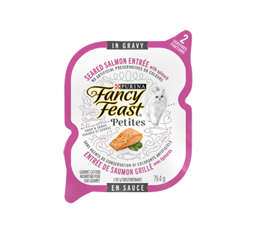 Petites Wet Cat Food, Seared Salmon Entrée with Spinach, 79.4 g