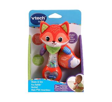 Shake & See Fox Rattle, 3+ Months, 1 unit