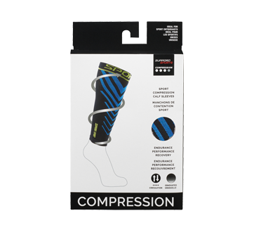 Sports Compression Calf Sleeves 20-30 mmHg, Black - Small, 1 unit – Supporo  : Support stocking for women