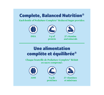 Image 6 of product PediaSure - Complete Reduced Sugar Nutritional Supplement, Chocolate, 4 x 235 ml