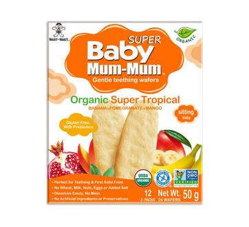 Baby Mum-Mum Gentle Teething Wafers, Super Tropical, 24 units