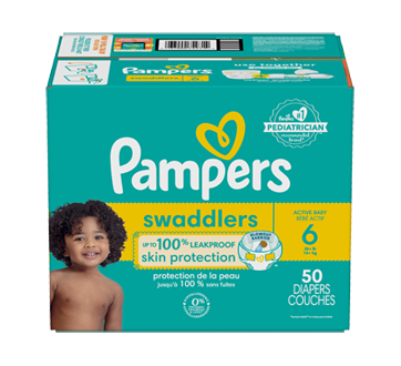 Swaddlers Active Baby Diapers, Size 6, 50 units