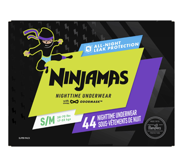 Nighttime Bedwetting Underwear Boy Size S/M, 44 units – Ninjamas : Training  pants