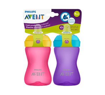 My Easy Sippy Cup 10 oz, Pink and Purple, 9m+, 2 units