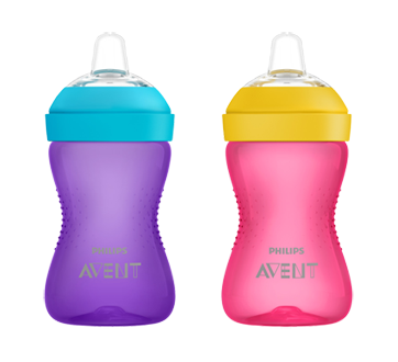 Image 2 of product Philips Avent - My Easy Sippy Cup 10 oz, Pink and Purple, 9m+, 2 units