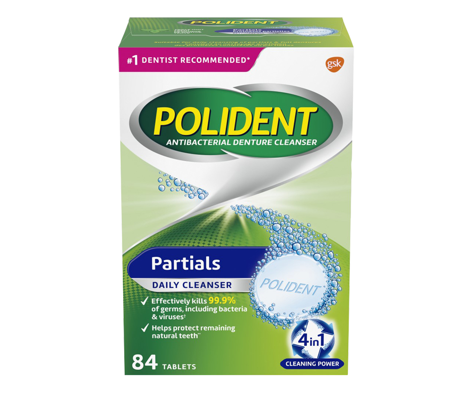 Partials Daily Cleanser, 84 units – Polident : Denture product | Jean Coutu