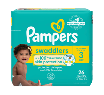 Swaddlers Active Baby Diapers, Size 3, 26 units