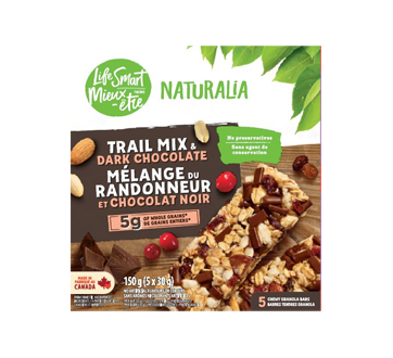 Naturalia Chewy Bars, Trailmix Dark Chocolate, 150 g