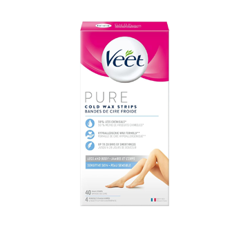 Pure Wax Strips for Legs & Body, 44 units