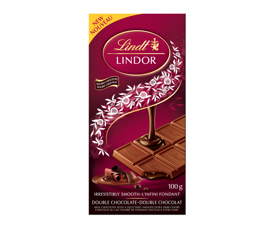 Lindor Double Chocolate Bar, 100 g – Lindt : Family size | Jean Coutu