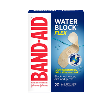 Water Block Flex Adhesive Bandages, 20 units