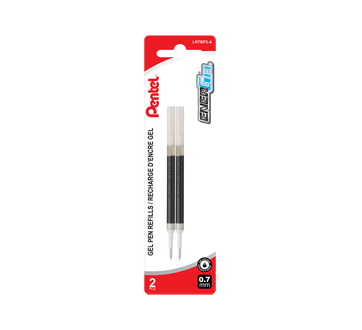 Energel Gel Pen Refills 0..7mm, Black, 2 units