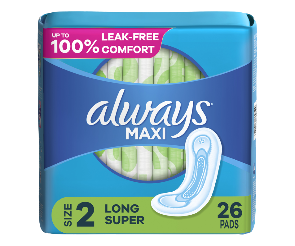 Maxi Pads Size 2 26 Units Always Pads And Cup Jean Coutu