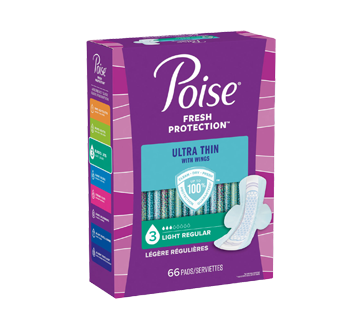 Image 2 of product Poise - Ultra Thin Postpartum Incontinence Pads, Light Flow, Regular, 66 units