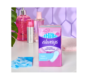 Image 2 of product Always - No Feel Protection Thin Daily Liners, Regular Absorbency, 72 units