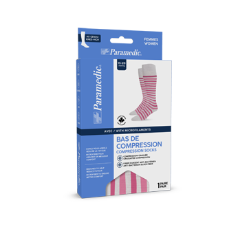 Women's Compression Socks, 1 unit, Striped-Large