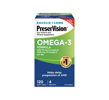 PreserVision Omega-3 Formula Eye Vitamin and Mineral Supplement, 120 units