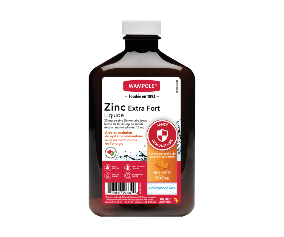 Zinc Extra Strength Liquid, 350 ml – Wampole : Manufactured in Quebec ...