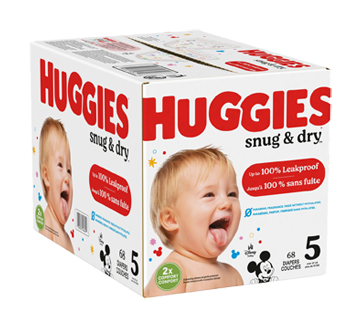 Image 2 of product Huggies - Snug & Dry Baby Diapers, Size 5, 68 units