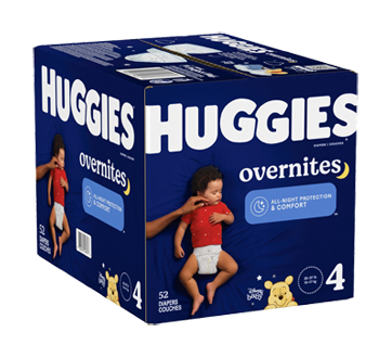 Image 2 of product Huggies - Overnites Nighttime Baby Diapers, Size 4, 52 units