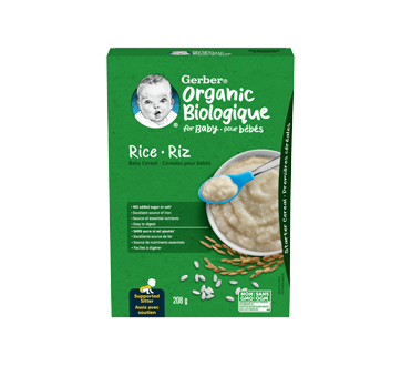 Organic Baby Cereal, Rice, 208 g