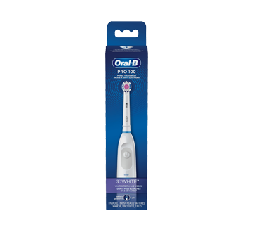 Power Pro 100 3D White Battery Toothbrush, White, 1 unit