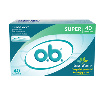 Original Non-Applicator Tampons, 40 units, Super Absorbancy