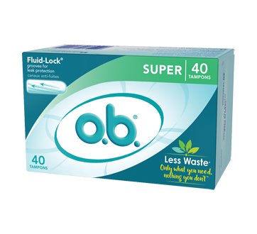 Image 2 of product O.B. - Original Non-Applicator Tampons, 40 units, Super Absorbancy