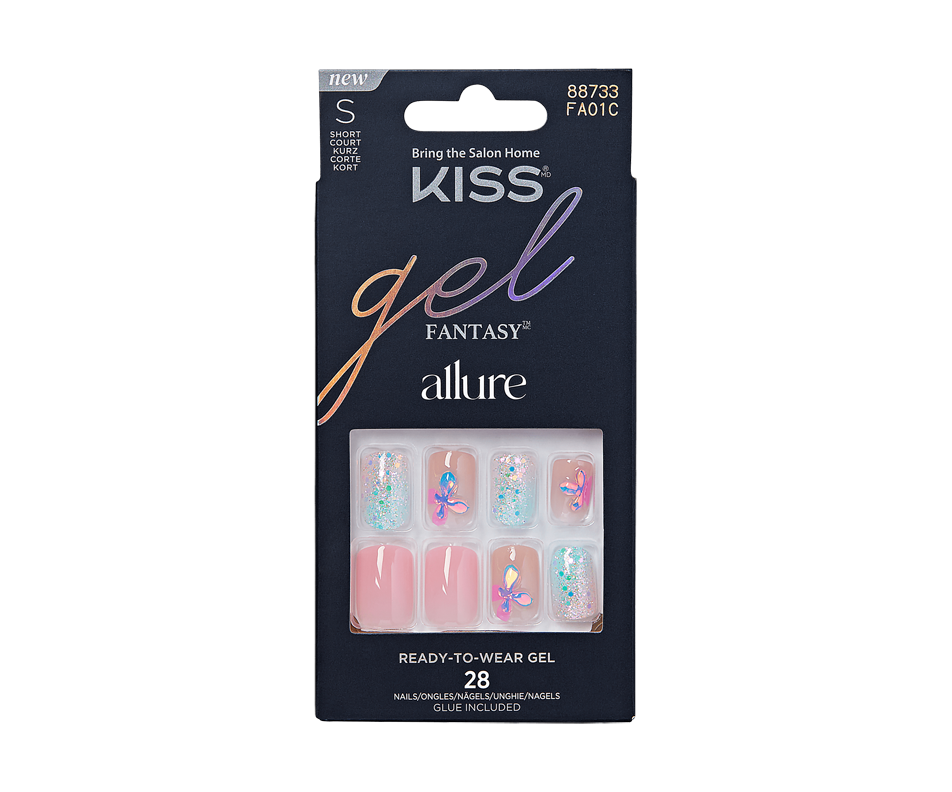 Gel Fantasy Allure Fake Nails, 28 units, Variation – Kiss : Artificial ...