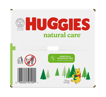 Image 5 of product Huggies - Natural Care Sensitive Baby Wipes, Unscented, 352 units