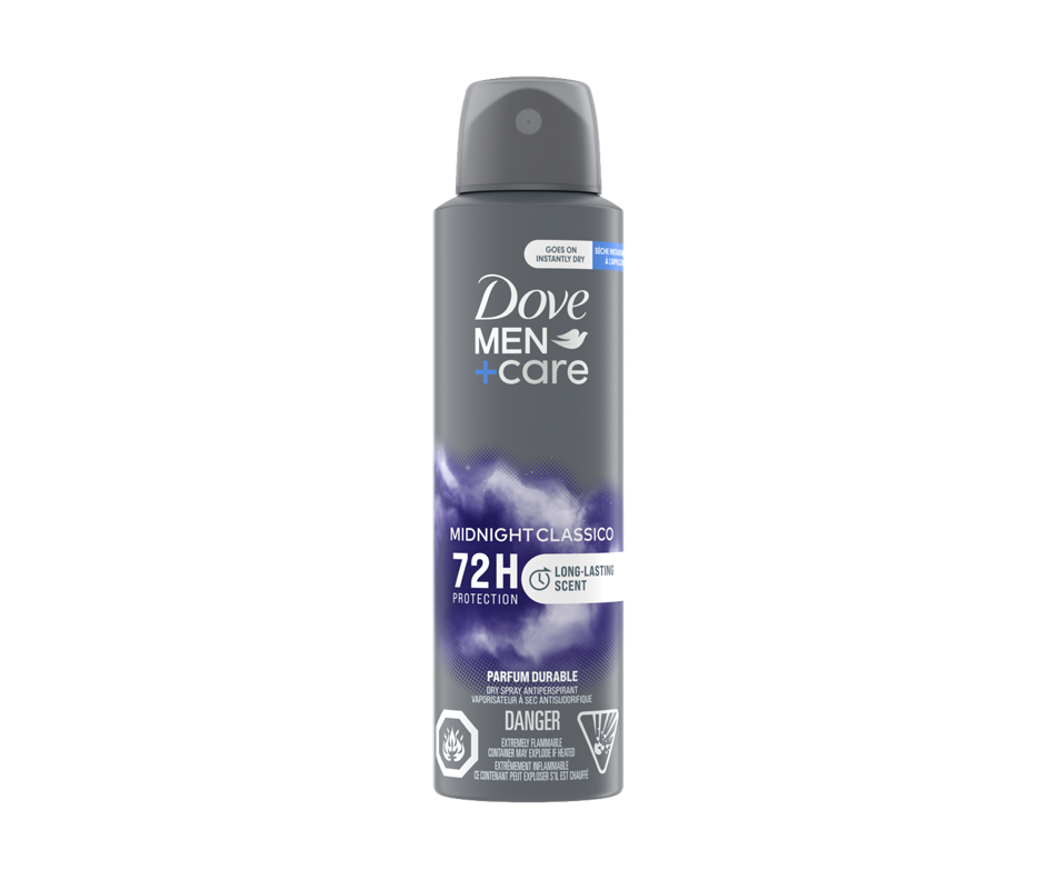 Midnight Classico Dry Spray Antiperspirant, 107 g – Dove Men + Care ...