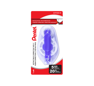 Retractable Correction Tape, Purple, 1 unit