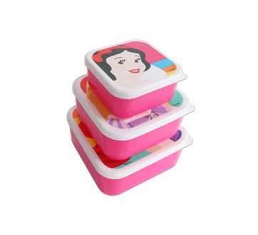 Image 3 of product Princesses - Square Lunch Box Set, 3 units