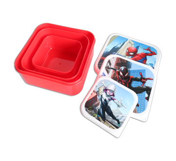 Image 2 of product Spiderman - Square Lunch Box Set, 3 units