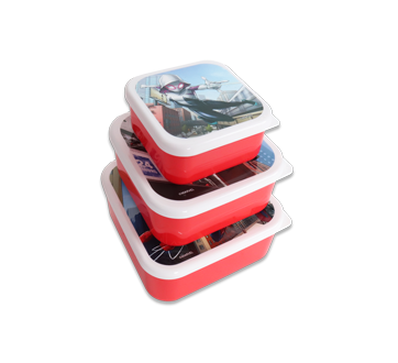 Image 3 of product Spiderman - Square Lunch Box Set, 3 units