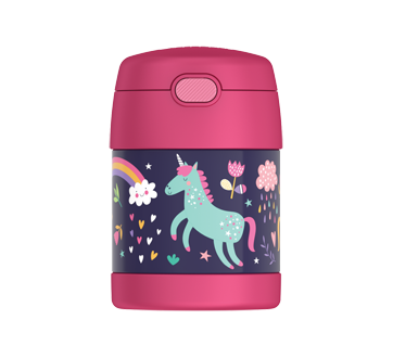 FUNtainer Food Jar with Spoon, Unicorns, 290 ml