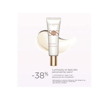 Image 8 of product Clarins - SOS Primer Boosts Radiance, White, 30 ml