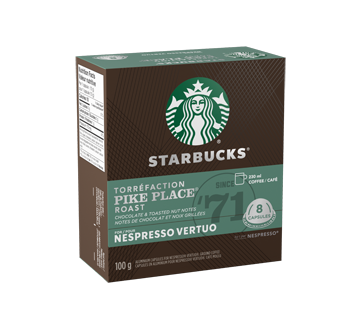 Image 2 of product Starbucks - Pike Place Coffee Pods for Nespresso Vertuo, Medium Roast, 8 units