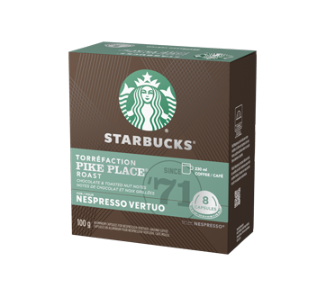 Image 3 of product Starbucks - Pike Place Coffee Pods for Nespresso Vertuo, Medium Roast, 8 units