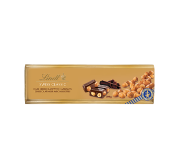 Swiss Classic Dark Chocolate Bar, Hazelnut, 300 g